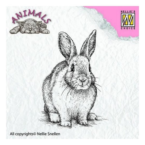 Tampon transparent clear stamp scrapbooking Nellie's Choice LAPIN 012 - Photo n°1