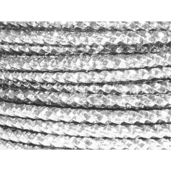 5 Mètres fil aluminium effect de couleur argent 4mm - Photo n°1