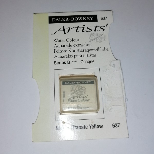 Godet d'aquarelle Daler Rowney -  637 Jaune titane nickel - Photo n°2
