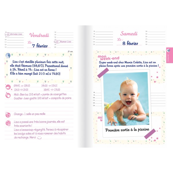 Agenda Baby Day  - 15x21 cm - Journalier - Perpétuel - Photo n°2