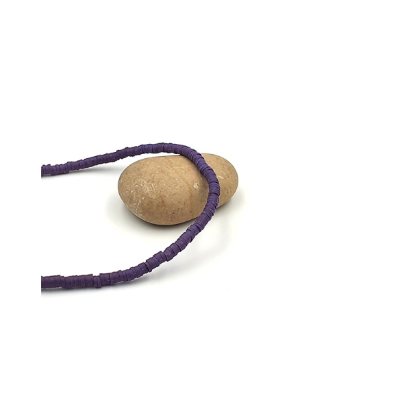 380 Perles Heishi 4mm Couleur Violet - Photo n°1