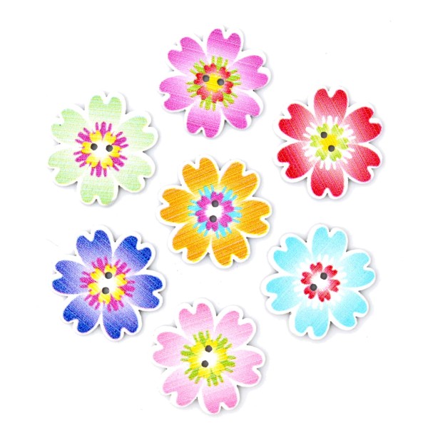 14 Boutons fleurs, projets couture scrapbooking - Photo n°2