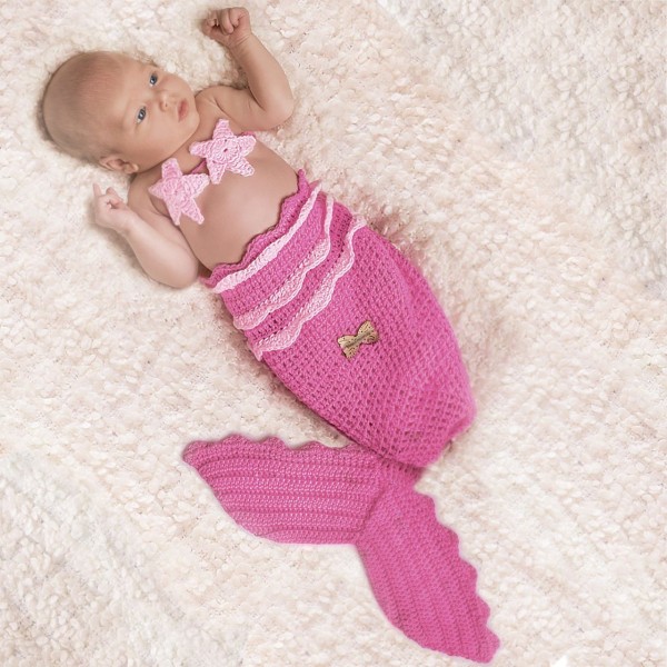 Sirène à Queue de nouveau-nés Costume Crochet Kit de Bricolage, Cadeau Bébé, de l'Artisanat, Ensembl - Photo n°2