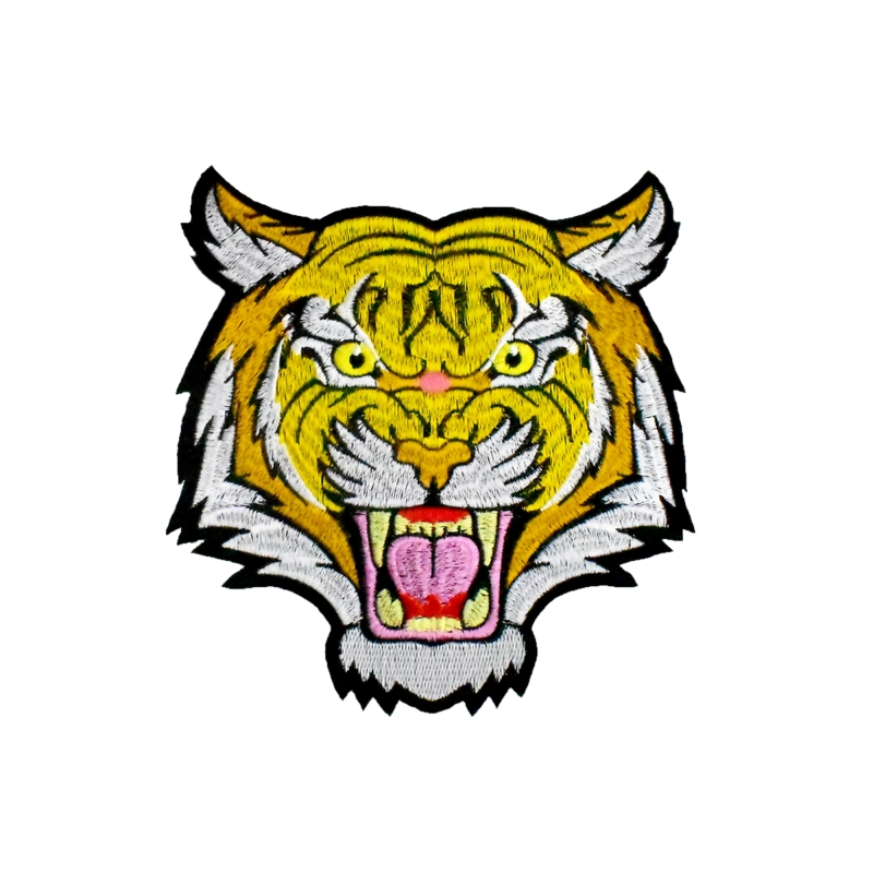 Grand Patch Tête de Tigre du Bengale fer à coudre sur 9 x 11.4 et 7 x 8.9 in environ 22.61 cm