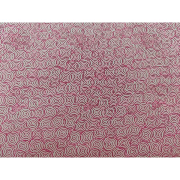 Coupon tissu - bulles rose - coton - 54x49cm - Photo n°1