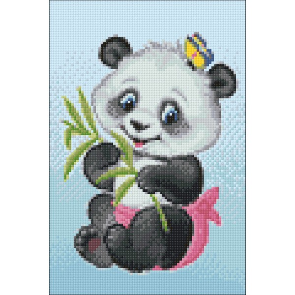 Broderie Diamant Kit Wizardi-Little Panda WD2368 20*30cm - Photo n°2