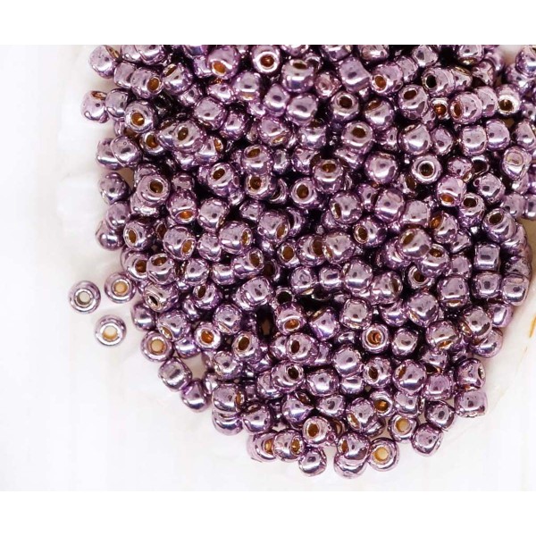 20g pergélisol galvanisé pâle lilas métallique violet rond verre Japonais TOHO perles de rocaille 11 - Photo n°2