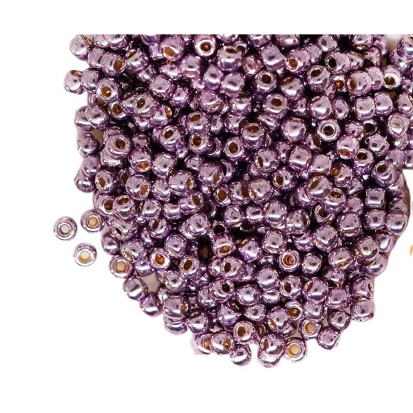 20g pergélisol galvanisé pâle lilas métallique violet rond verre Japonais TOHO perles de rocaille 11 - Photo n°1