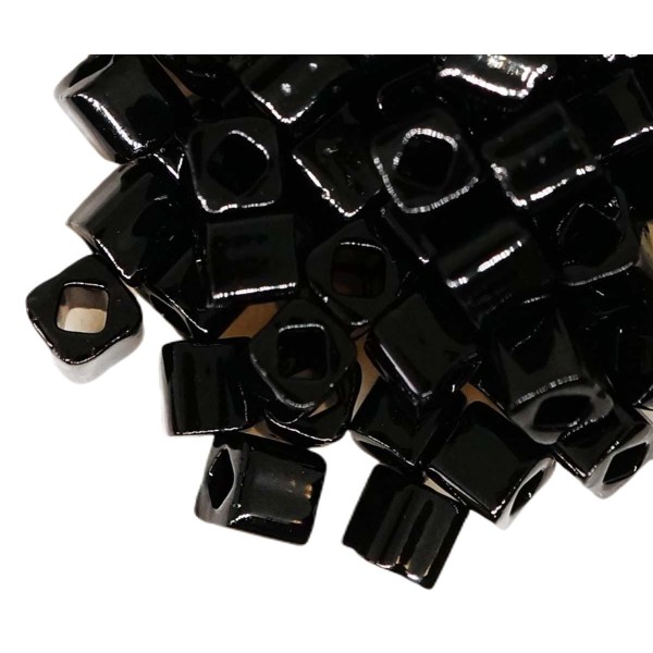 10g Opaque Noir de jais Cube de Verre Japonais TOHO Perles de rocaille 4mm Tc-04-49 4mm - Photo n°1