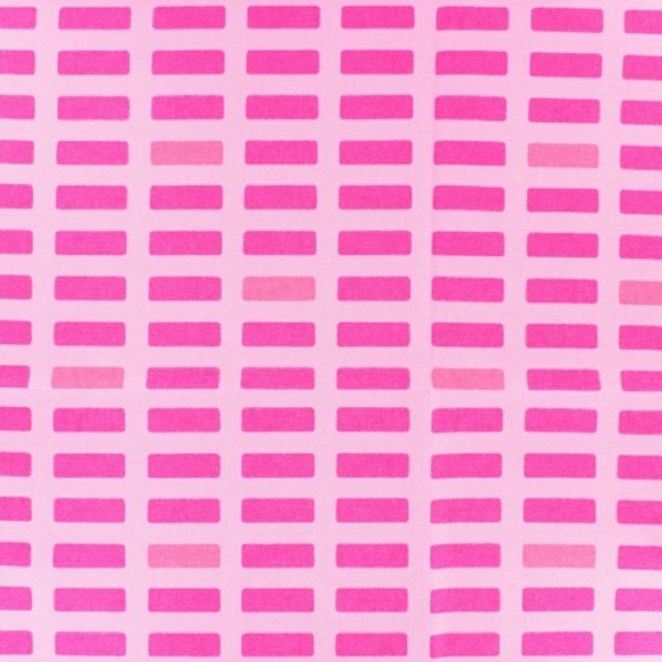 Coupon tissu japonais - Toile Kiyohara bloc rose - coton - 50x55cm - Photo n°1
