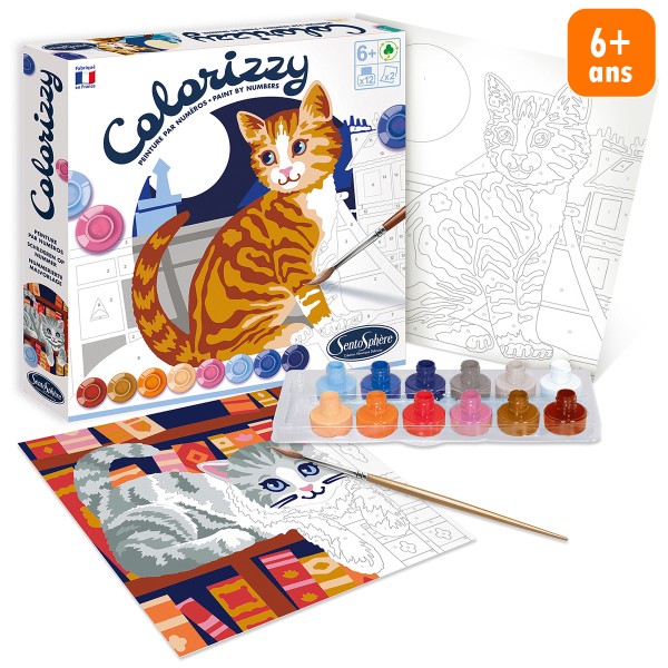 Kit créatif Colorizzy - Peinture par numéros - Chats - Photo n°1