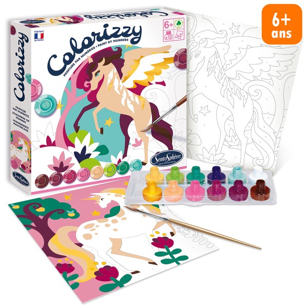 Kit créatif Colorizzy - Peinture par numéros - Licornes - Photo n°1