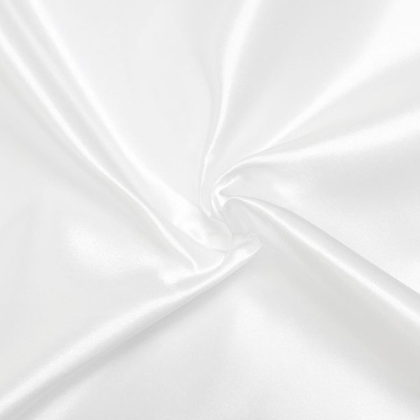 Tissu Satin épais Deluxe - Blanc - Par 10 cm (sur mesure) - Photo n°1