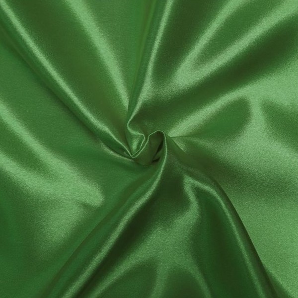Tissu Satin épais Deluxe - Vert sapin - Par 10 cm (sur mesure) - Photo n°1