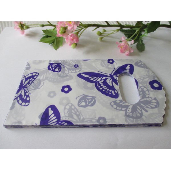 Sachets plastique cadeau 15 x 9 cm papillons violets x 10 - Photo n°2