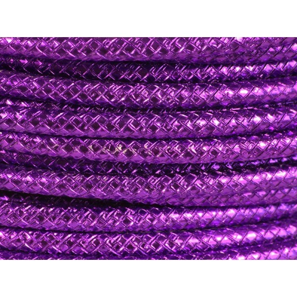 2 Mètres fil aluminium gravé couleur lilas 4mm - Photo n°1