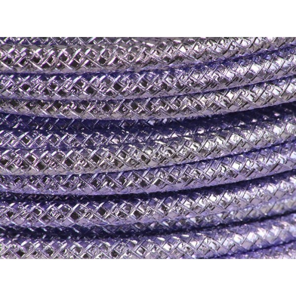 2 Mètres fil aluminium gravé couleur lilas clair 4mm - Photo n°1
