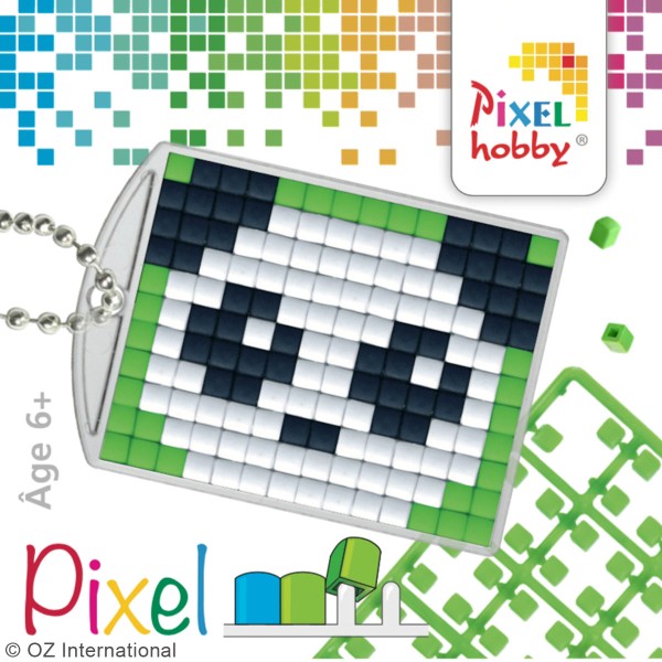 Kit créatif Pixel - porte-clés 4 x 3 cm - Panda - Photo n°3