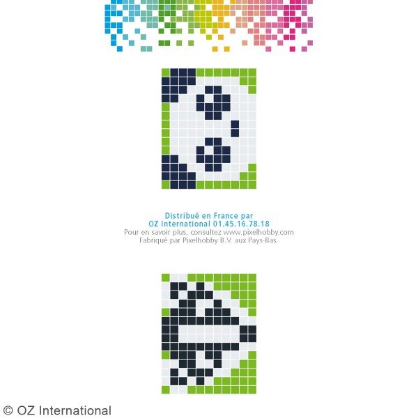 Kit créatif Pixel - porte-clés 4 x 3 cm - Panda - Photo n°4