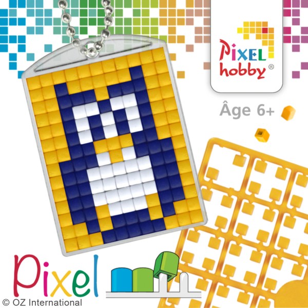 Kit créatif Pixel - porte-clés 4 x 3 cm - Hibou - Photo n°3