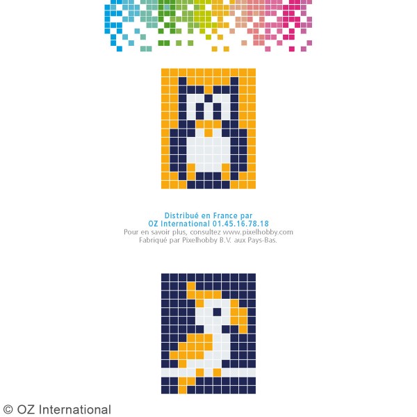 Kit créatif Pixel - porte-clés 4 x 3 cm - Hibou - Photo n°4
