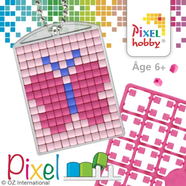 Kit créatif Pixel - porte-clés 4 x 3 cm - Papillon - Photo n°3
