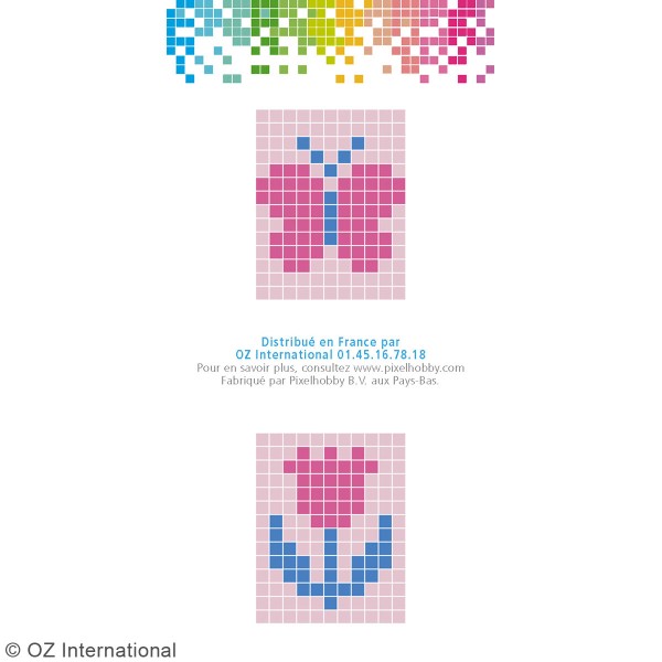 Kit créatif Pixel - porte-clés 4 x 3 cm - Papillon - Photo n°4