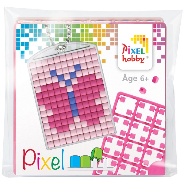 Kit créatif Pixel - porte-clés 4 x 3 cm - Papillon - Photo n°1