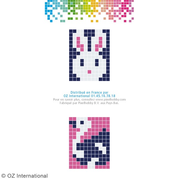 Kit créatif Pixel - porte-clés 4 x 3 cm - Lapin - Photo n°4