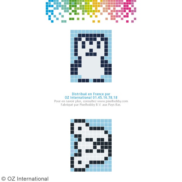Kit créatif Pixel - porte-clés 4 x 3 cm - Pingouin - Photo n°4
