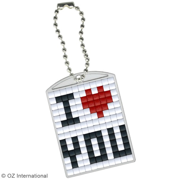 Kit créatif Pixel - porte-clés 4 x 3 cm - Amour - Photo n°2