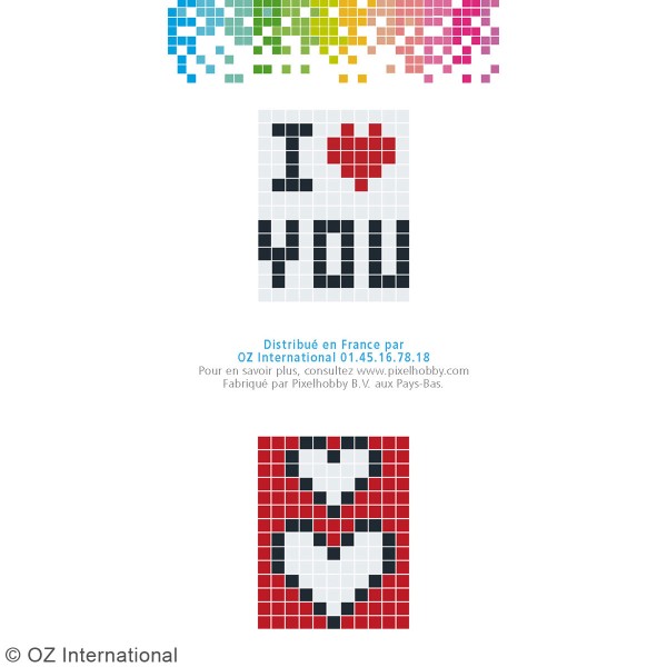 Kit créatif Pixel - porte-clés 4 x 3 cm - Amour - Photo n°4