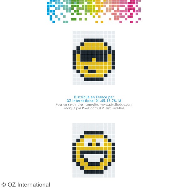 Kit créatif Pixel - porte-clés 4 x 3 cm - Smiley - Photo n°4
