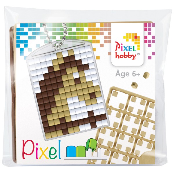 Kit créatif Pixel - porte-clés 4 x 3 cm - Cheval - Photo n°1