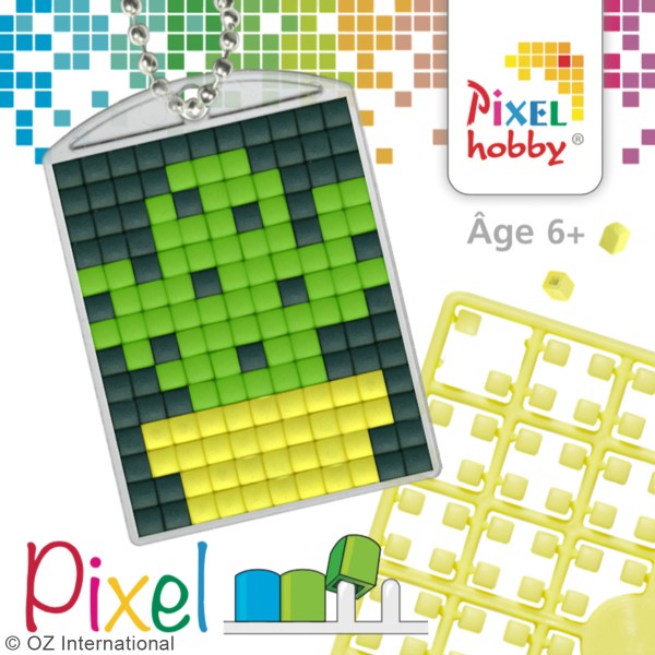 Kit créatif Pixel - porte-clés 4 x 3 cm - Cactus - Photo n°3