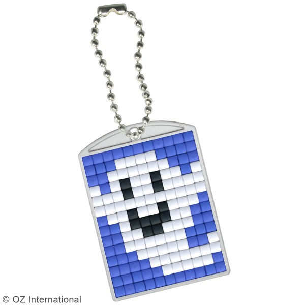 Kit créatif Pixel - porte-clés 4 x 3 cm - Fantôme - Photo n°2