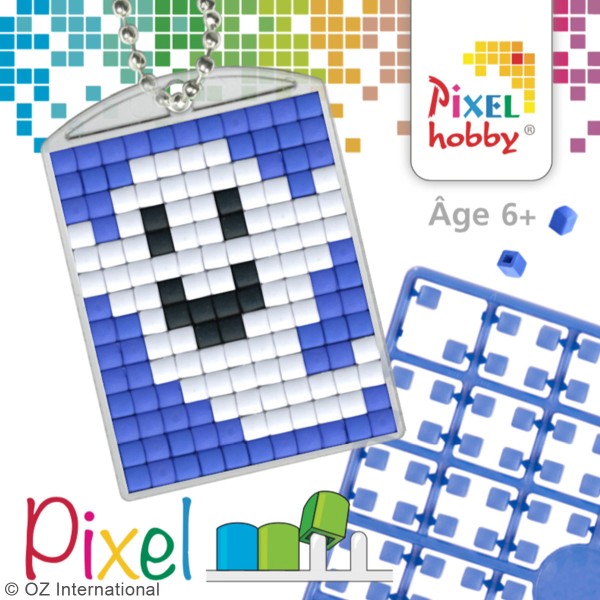 Kit créatif Pixel - porte-clés 4 x 3 cm - Fantôme - Photo n°3
