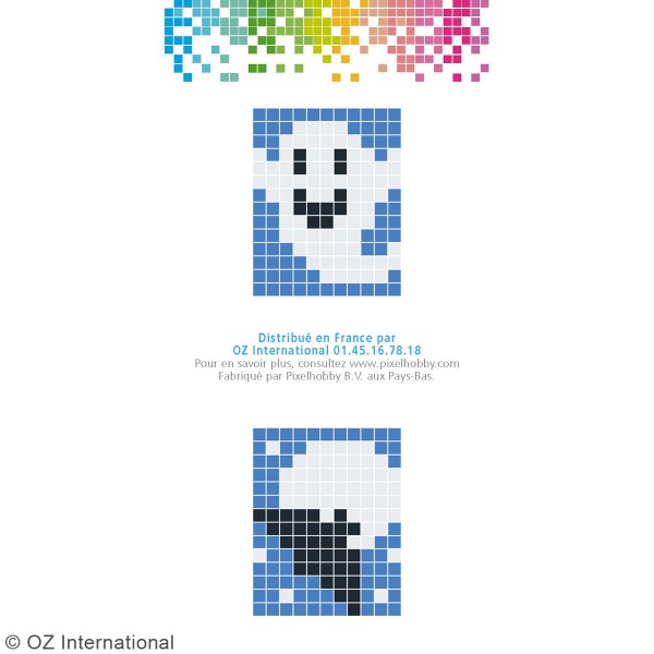 Kit créatif Pixel - porte-clés 4 x 3 cm - Fantôme - Photo n°4