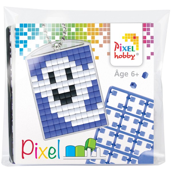 Kit créatif Pixel - porte-clés 4 x 3 cm - Fantôme - Photo n°1