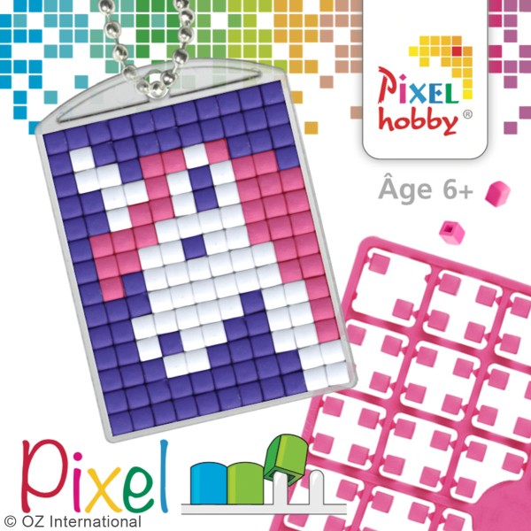 Kit créatif Pixel - porte-clés 4 x 3 cm - Licorne - Photo n°3