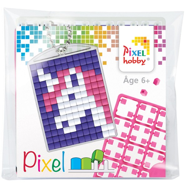 Kit créatif Pixel - porte-clés 4 x 3 cm - Licorne - Photo n°1