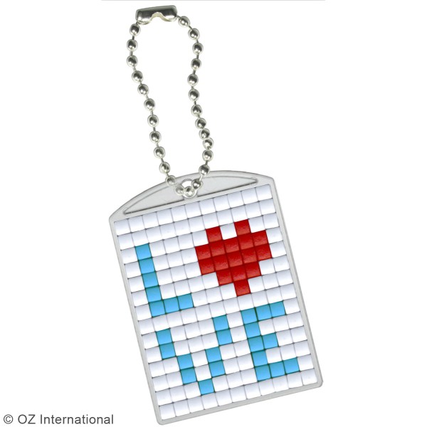 Kit créatif Pixel - porte-clés 4 x 3 cm - Love - Photo n°2