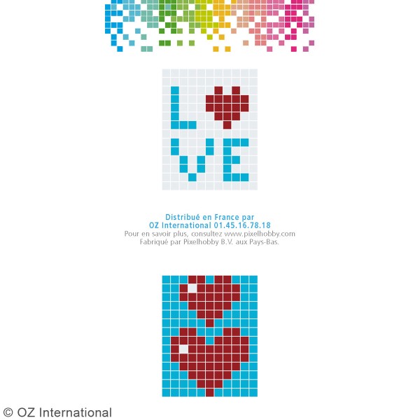 Kit créatif Pixel - porte-clés 4 x 3 cm - Love - Photo n°4