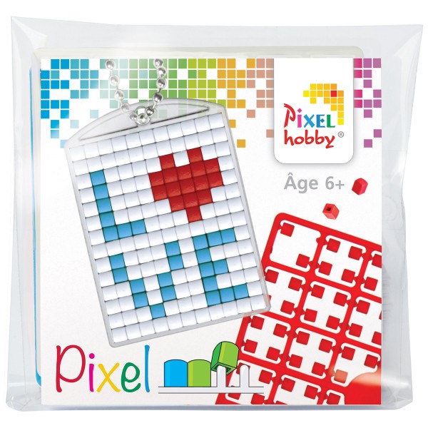 Kit créatif Pixel - porte-clés 4 x 3 cm - Love - Photo n°1