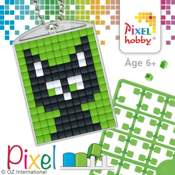 Kit créatif Pixel - porte-clés 4 x 3 cm - Chat - Photo n°3