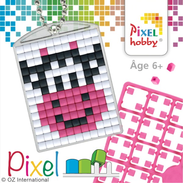 Kit créatif Pixel - porte-clés 4 x 3 cm - Vache - Photo n°3
