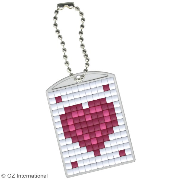 Kit créatif Pixel - porte-clés 4 x 3 cm - Coeur - Photo n°2