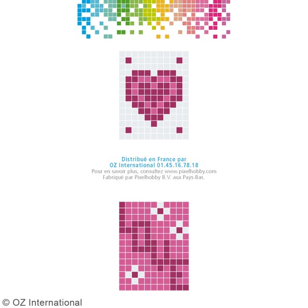 Kit créatif Pixel - porte-clés 4 x 3 cm - Coeur - Photo n°4