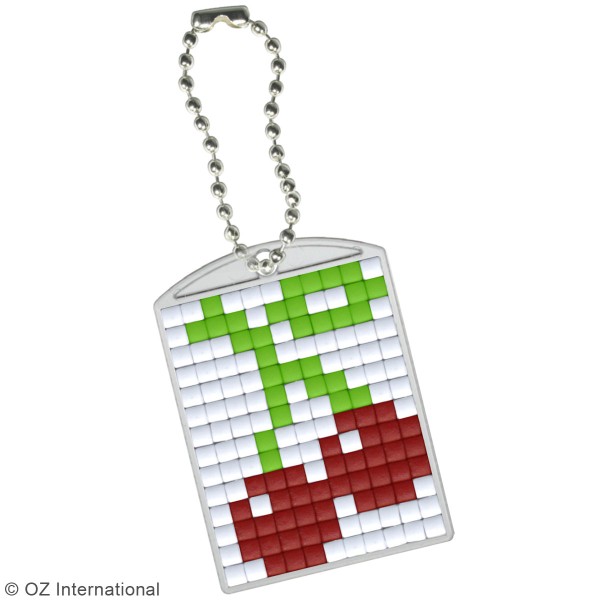 Kit créatif Pixel - porte-clés 4 x 3 cm - Cerises - Photo n°2