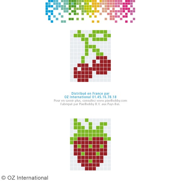Kit créatif Pixel - porte-clés 4 x 3 cm - Cerises - Photo n°4